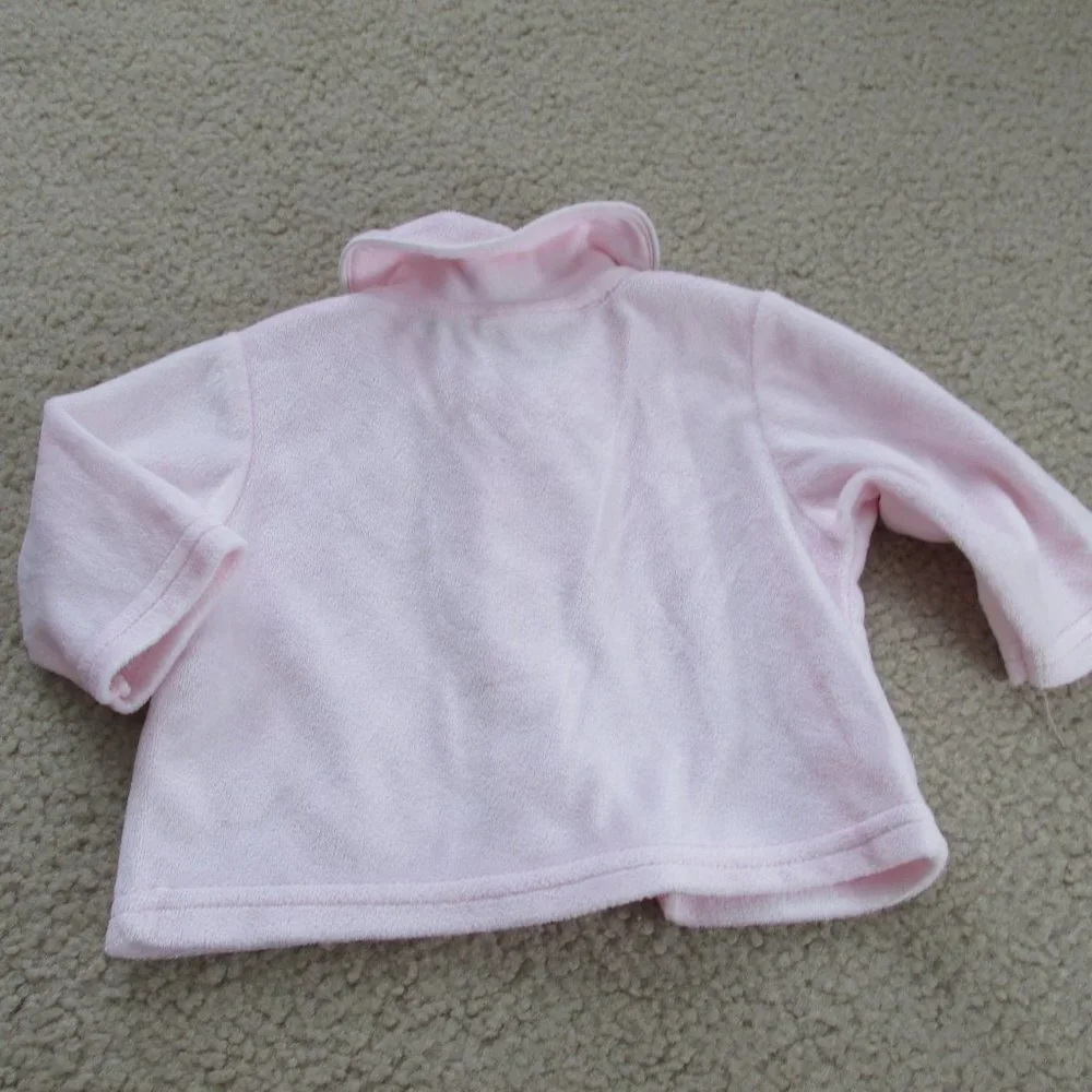Kyle & Deena Snap Front Layette Pajama Shirt Girls‎ 0-3M Pink Long Sleeve Collar